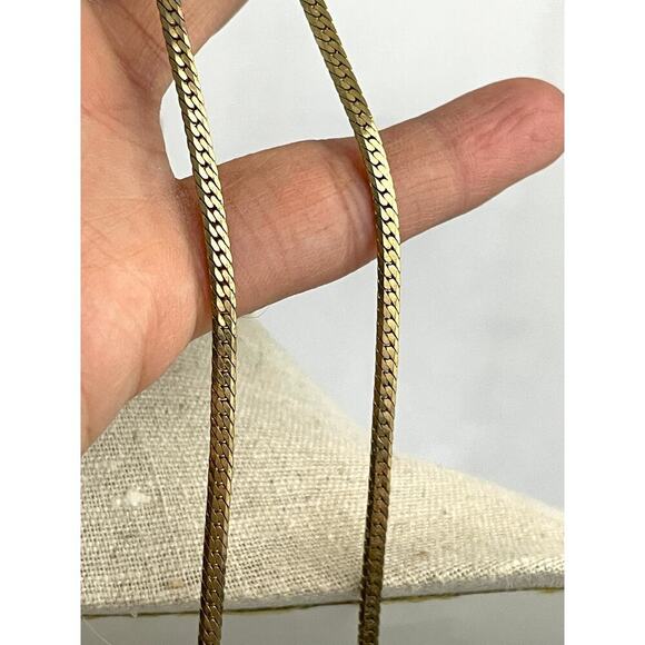 VTG Gold Tone Chain Necklace 19" MCM Elegant Unsigned - Picture 13 of 14